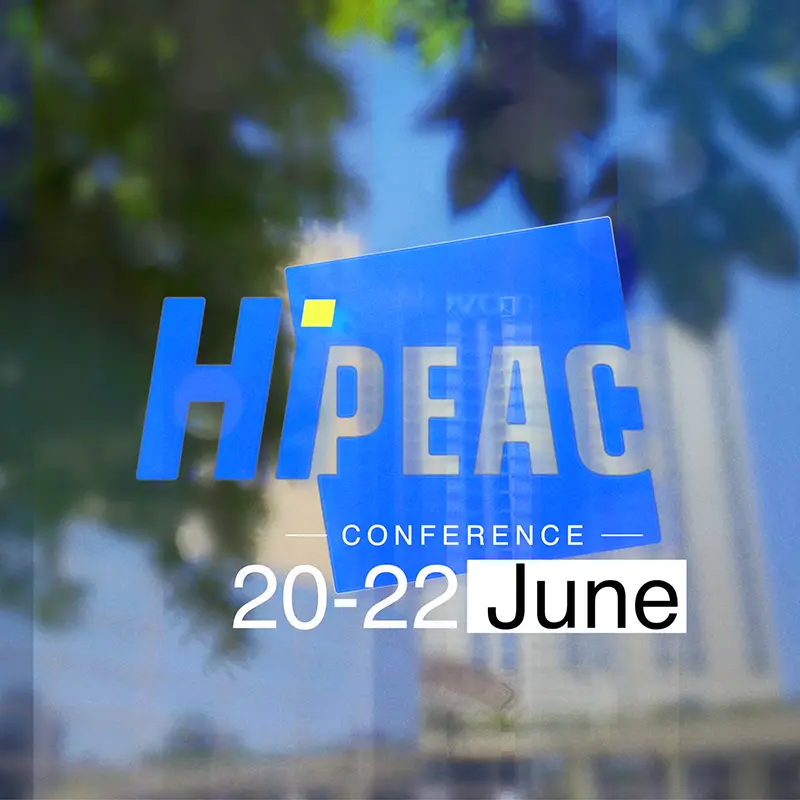 hipeac conference banner, event filming and photography in budapest